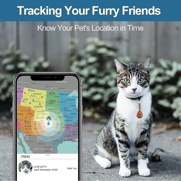 Set of 4 NWT Apple AirTag Leather Key Ring - Picture 5 of 7